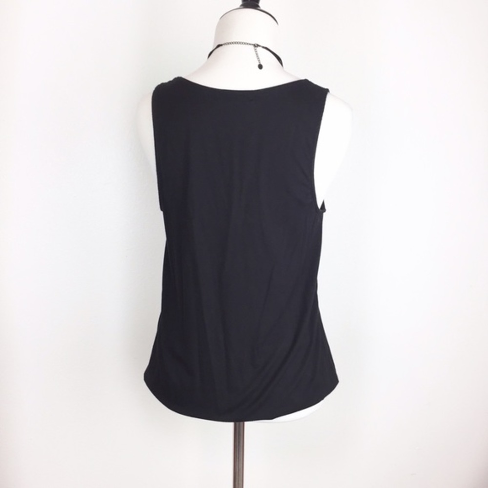 Black Ruffles Tank Top - Picture 2 of 4